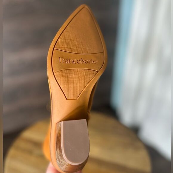 Franco Sarto Sammie Faux Suede Ankle Bootie in Whiskey Tan. Size 7. NWT! - Picture 14 of 16